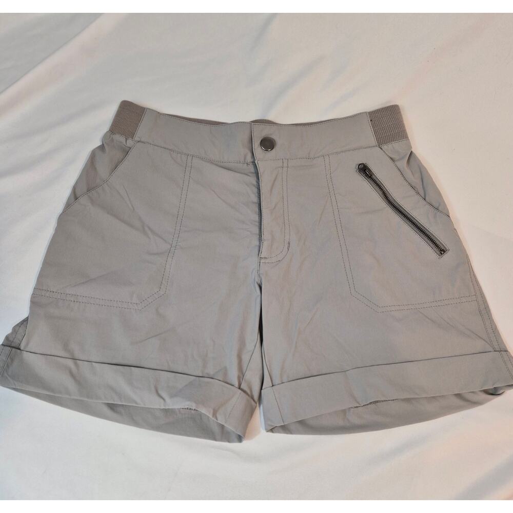 Pacific Trail Gray Nylon Spandex Stretch Hiking Cargo Shorts Small